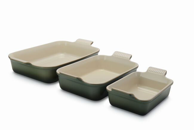 Stoneware Set of 3 Heritage Rectangular Dishes image number 1